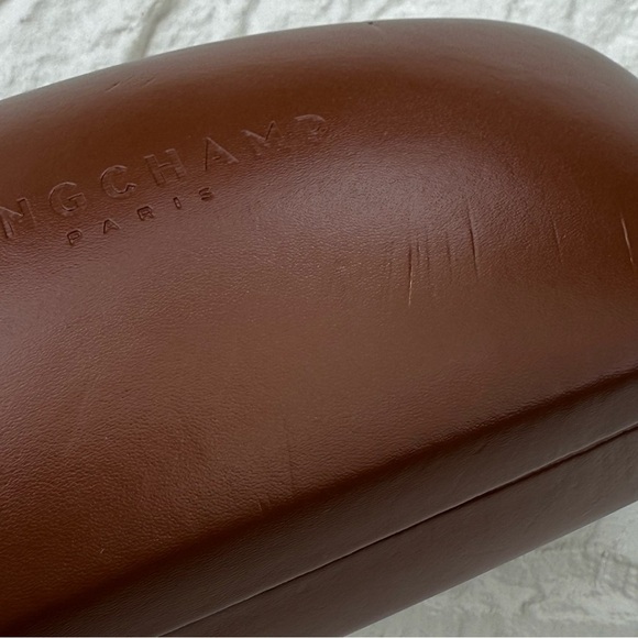 Longchamp Tan Hard Clamshell Glasses Case - Picture 5 of 9